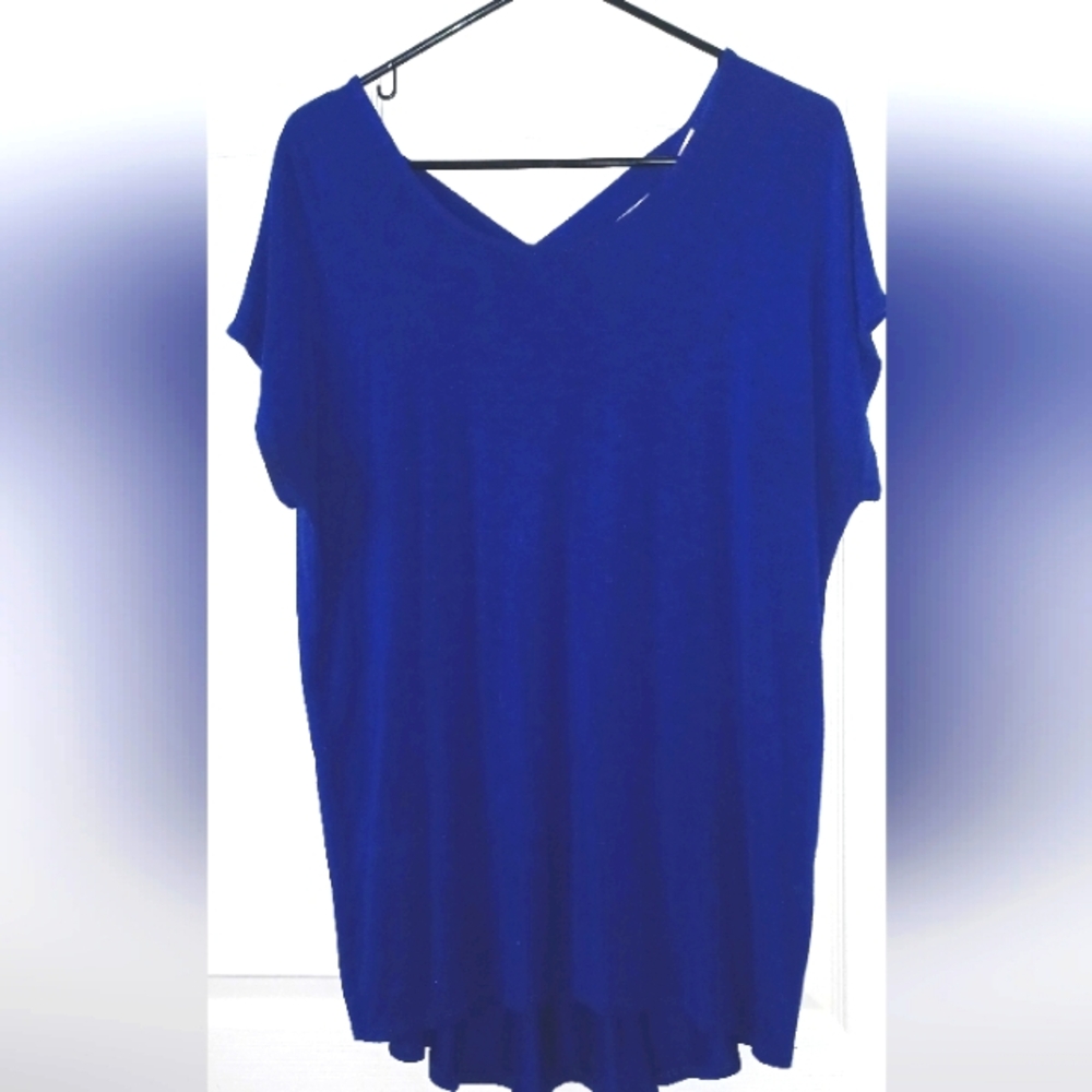 Chicos Royal Blue Top With Cut Out Back
